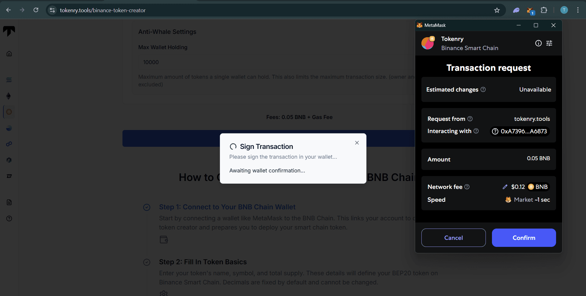 approving metamask transaction