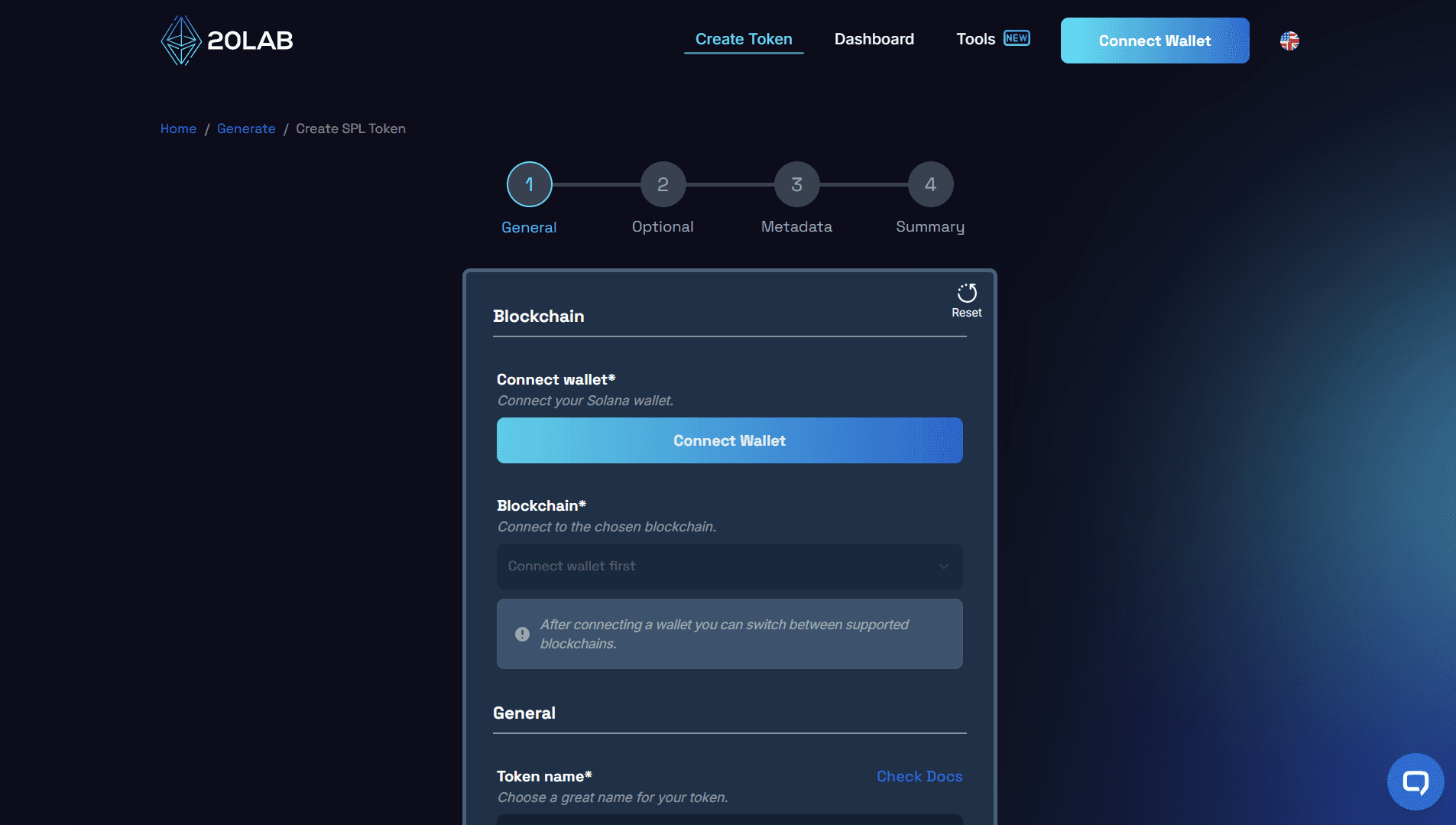 20lab spl token creator